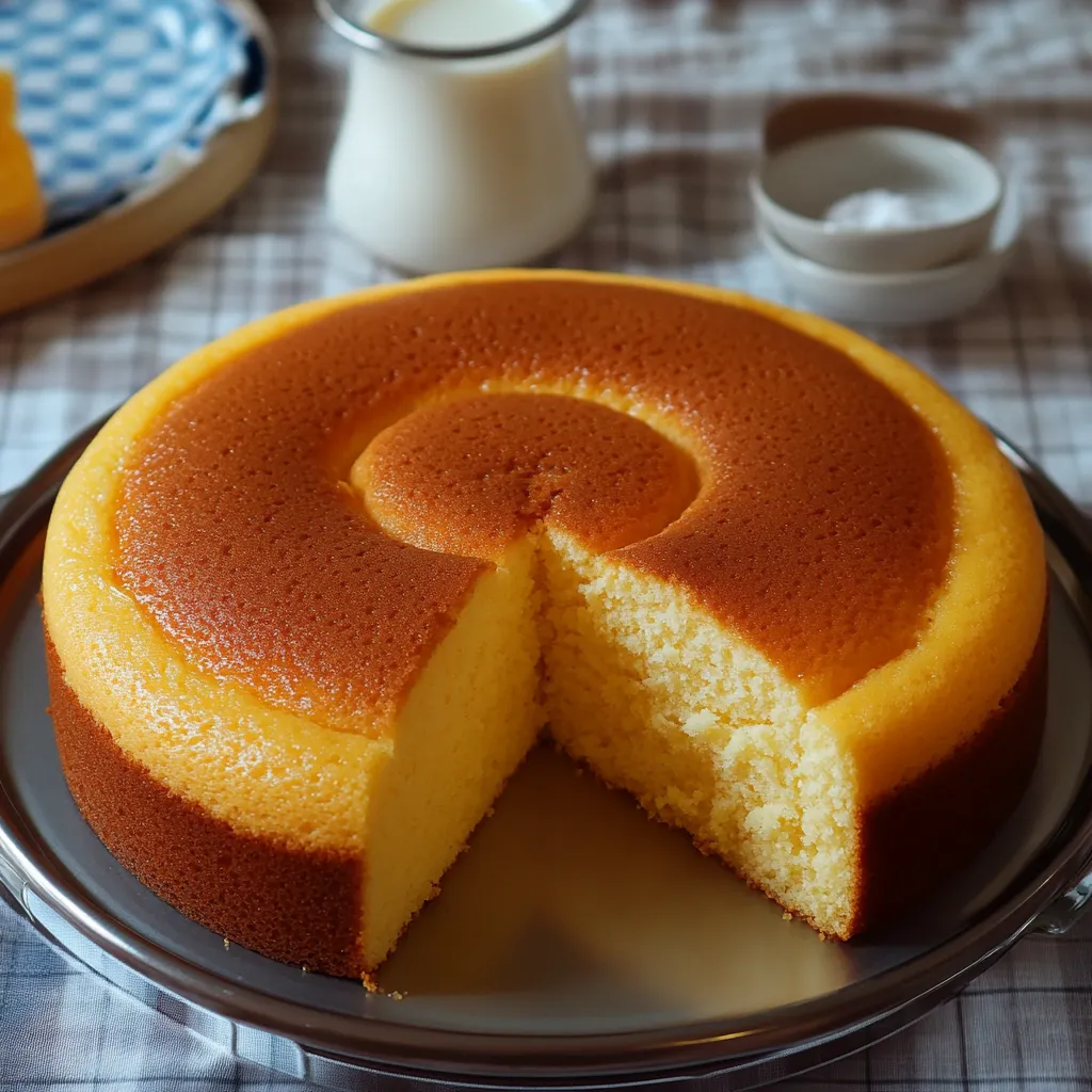 Panqué de queso crema casero recién horneado y esponjoso