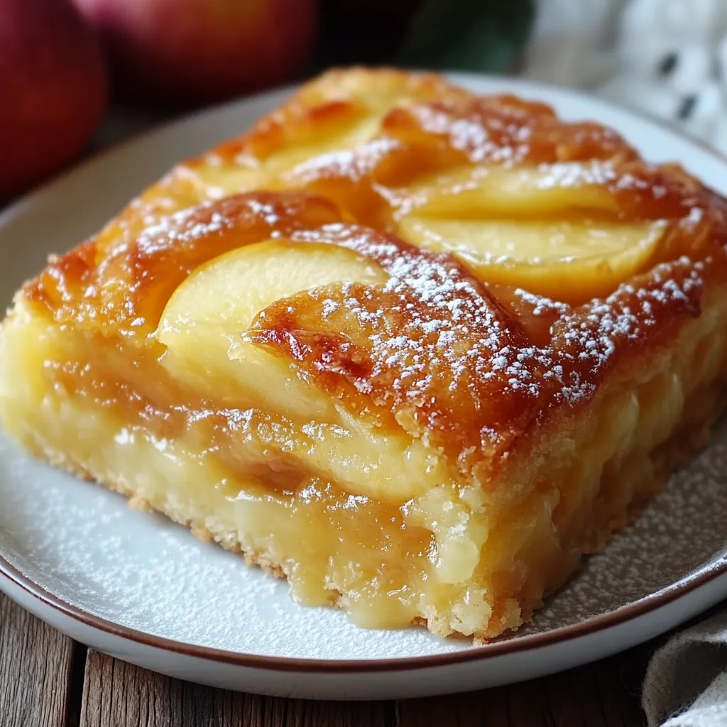 Pastel alemán de manzana recién horneado con streusel crujiente en la parte superior