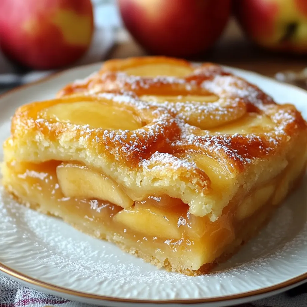 Pastel alemán de manzana recién horneado con streusel crujiente en la parte superior