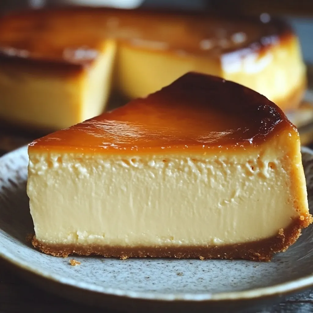 Pastel de leche condensada recién horneado en molde redondo