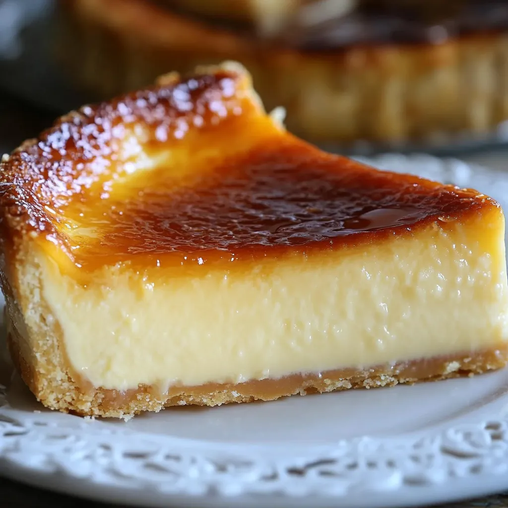 Pastel de leche condensada recién horneado en molde redondo