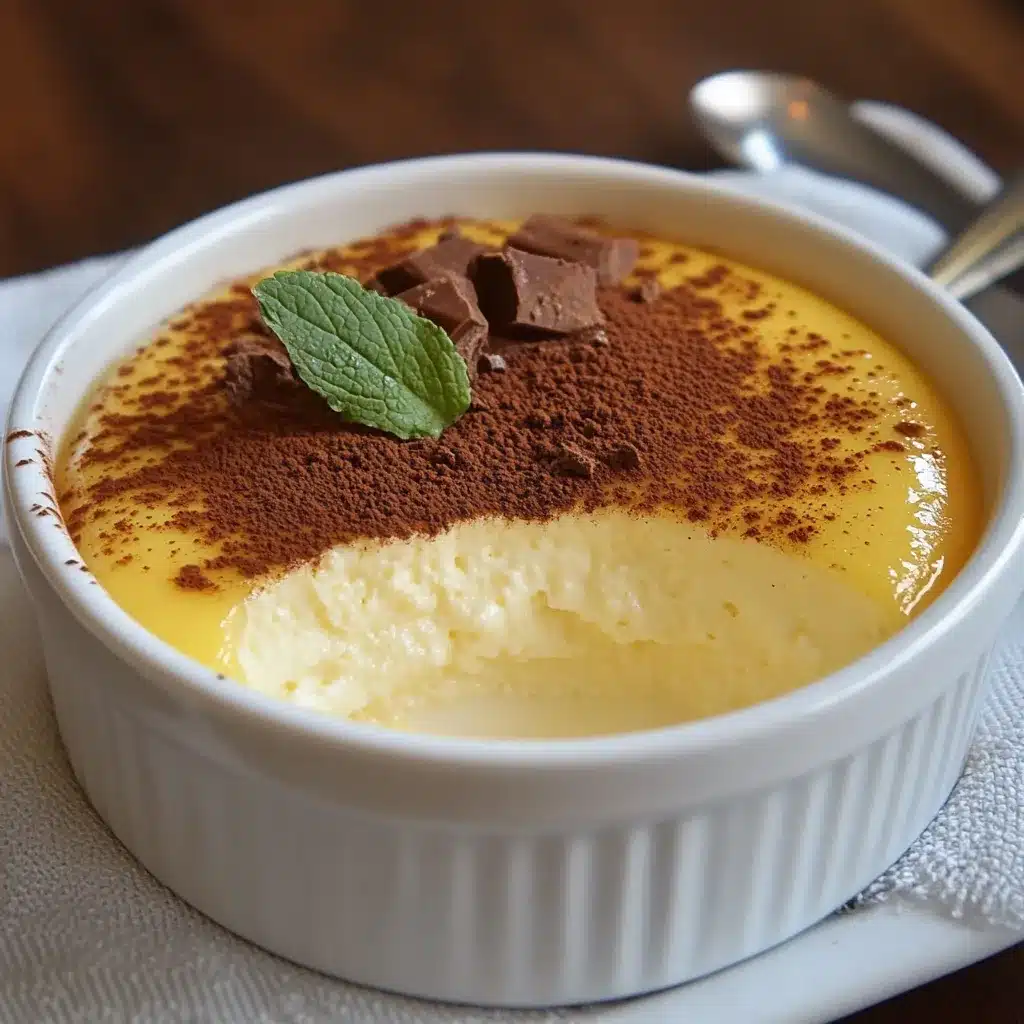 Postre casero en vaso con capas de crema, naranja y frambuesa decorado con chocolate y galleta
