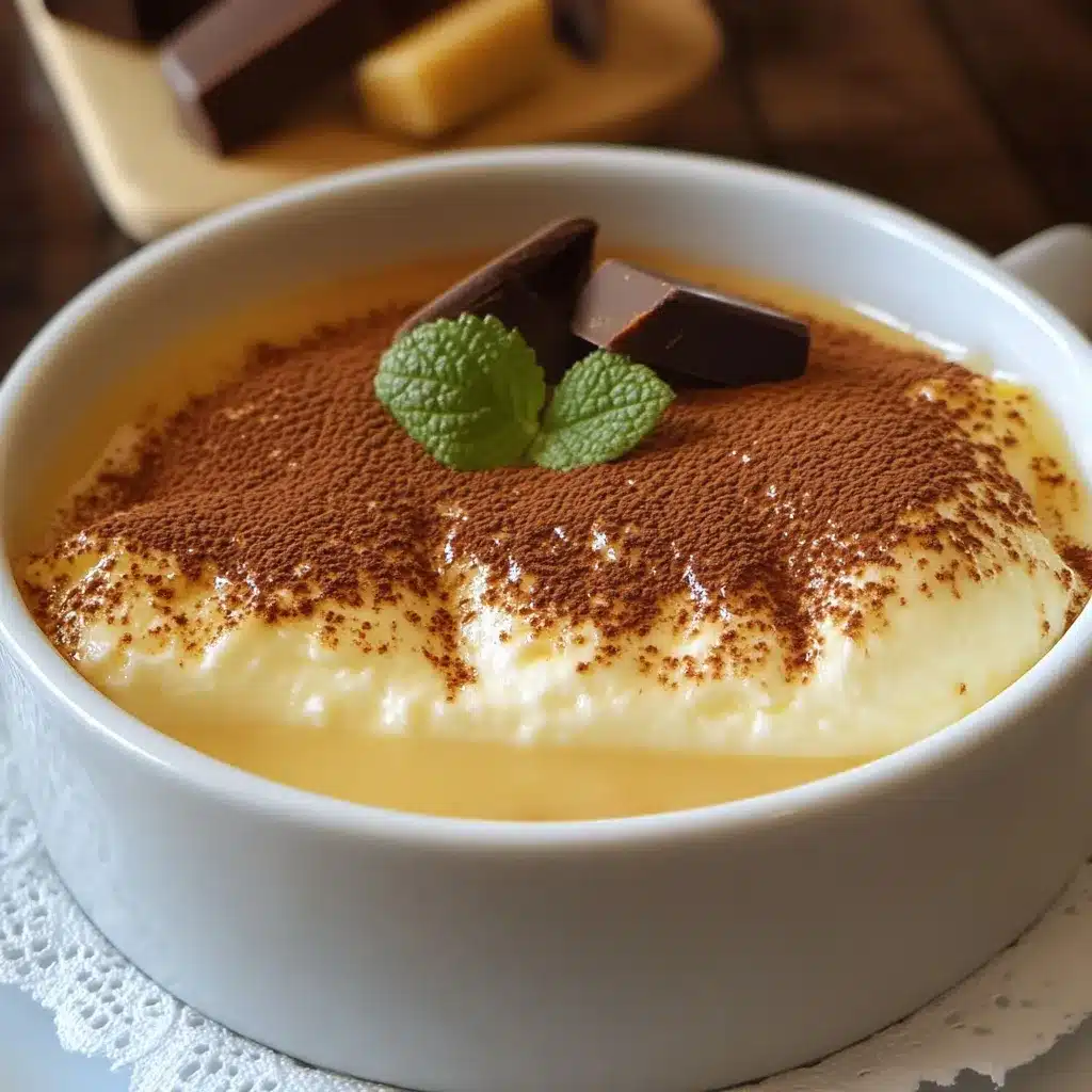 Postre casero en vaso con capas de crema, naranja y frambuesa decorado con chocolate y galleta