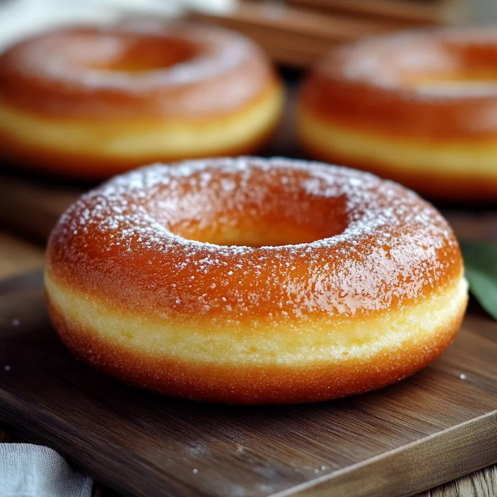 Donas caseras doradas, esponjosas y cubiertas con azúcar