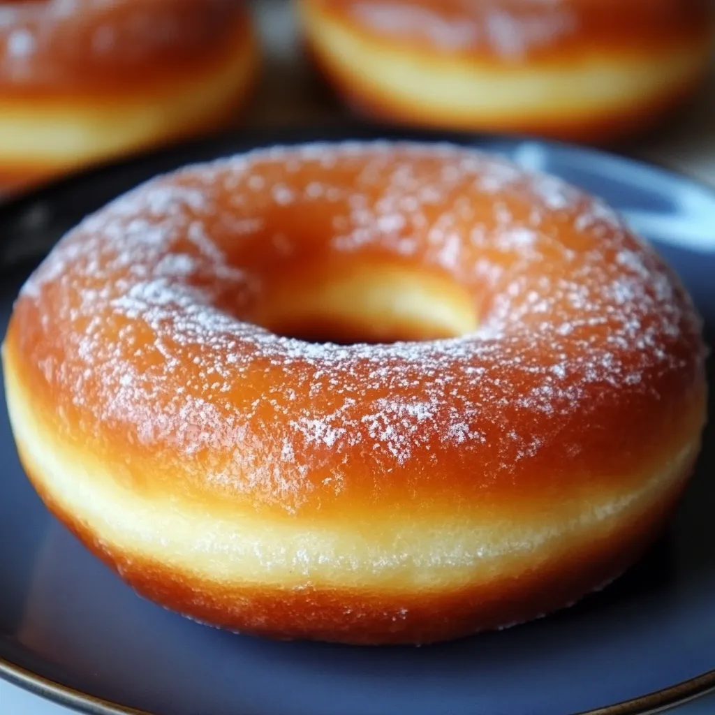 Donas caseras doradas, esponjosas y cubiertas con azúcar
