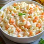 Sopa fría servida en cuenco blanco con hojas de menta y textura cremosa de piña y zanahoria