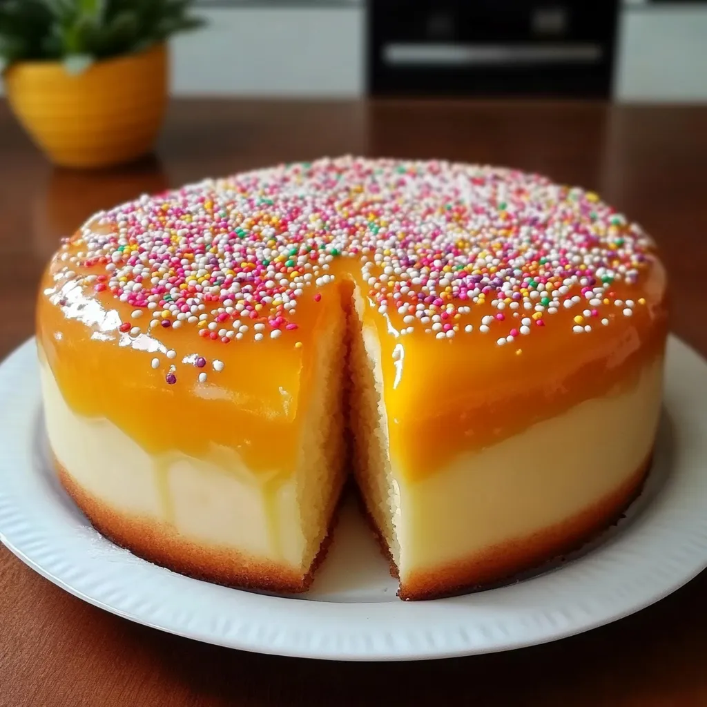 Pastel casero 5 tazas recién horneado sobre una rejilla