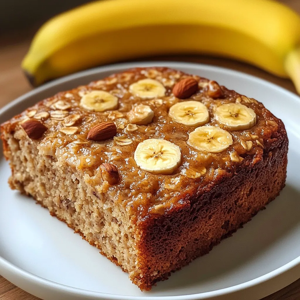Bizcocho saludable con avena recién horneado en molde rectangular
