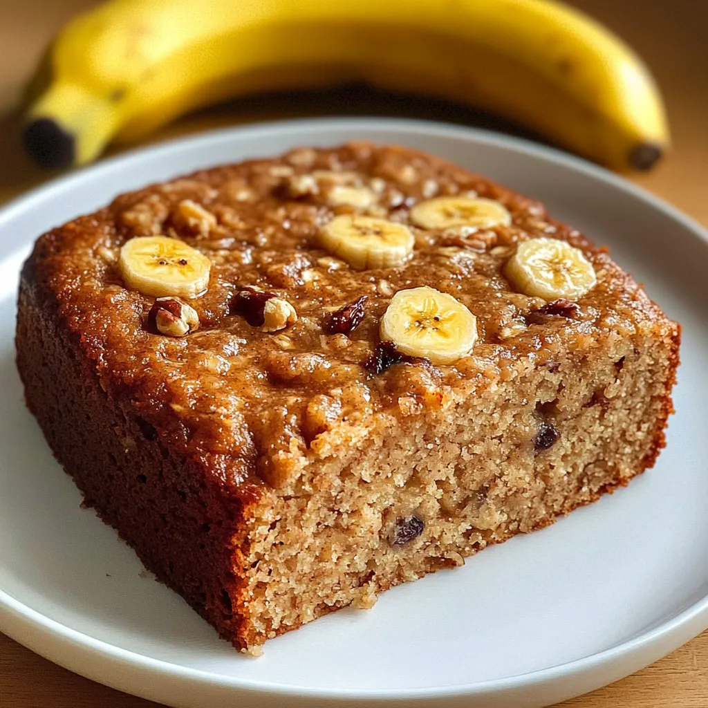 Bizcocho saludable con avena recién horneado en molde rectangular