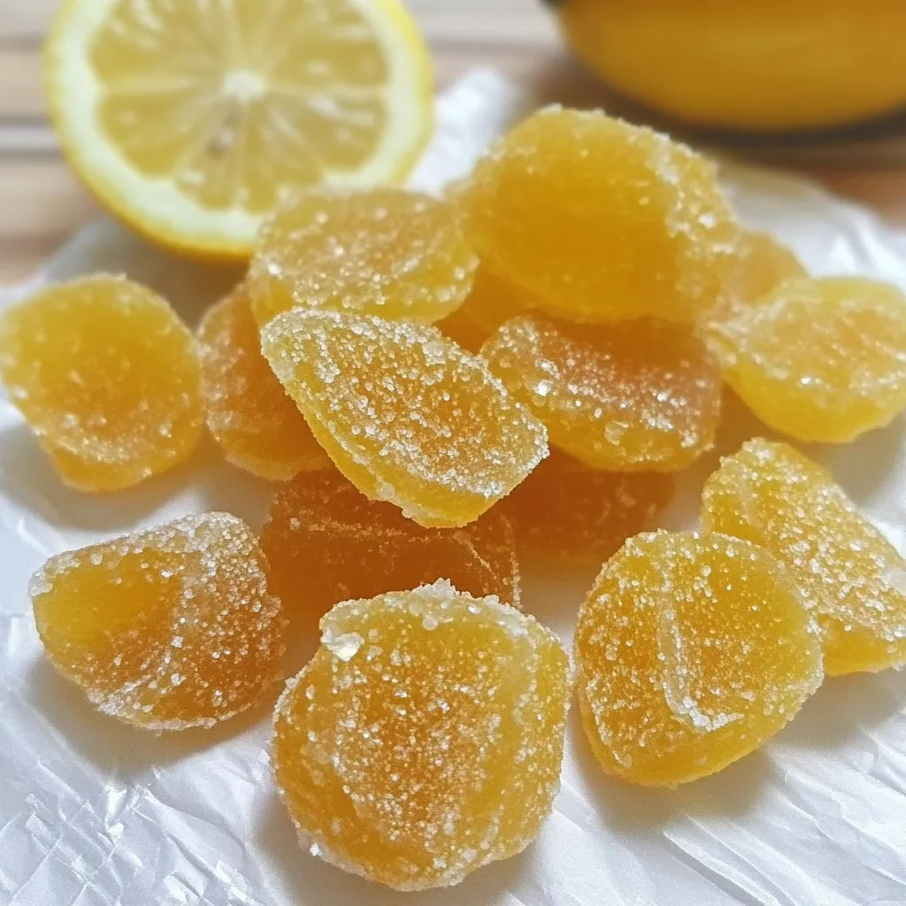 Caramelos para la tos caseros recién preparados sobre papel encerado