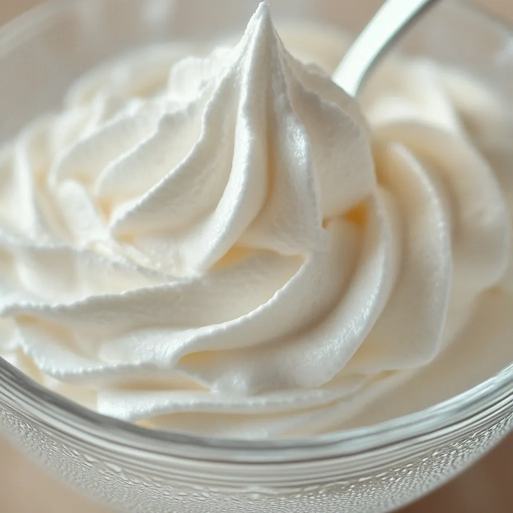 Crema Chantilly casera montada en un bol lista para decorar postres