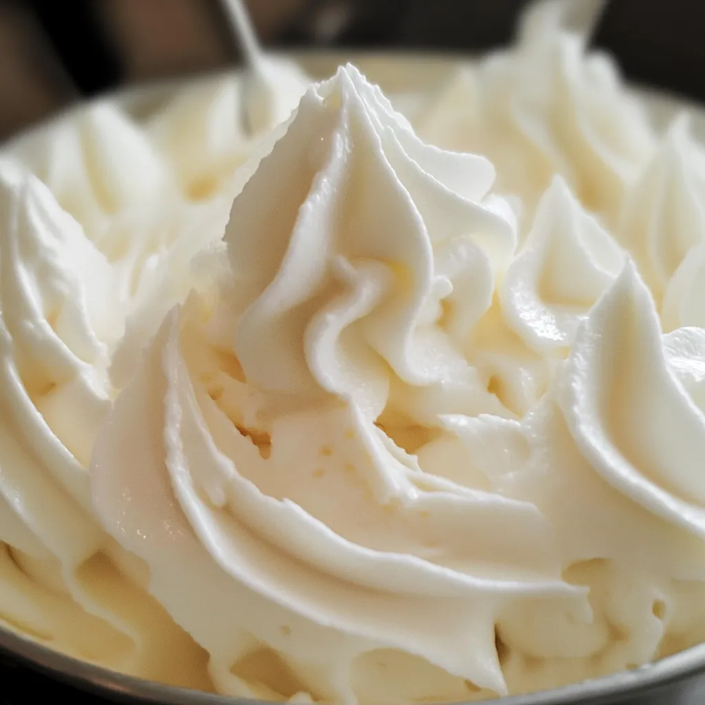 Crema Chantilly casera montada en un bol lista para decorar postres