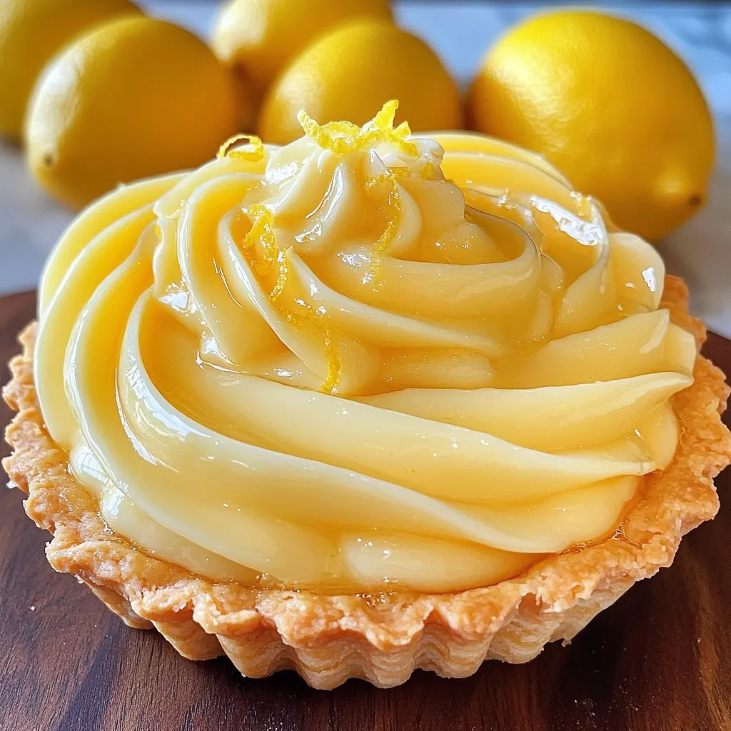 Crema pastelera de limón casera servida en un bol blanco, con ralladura de limón encima.