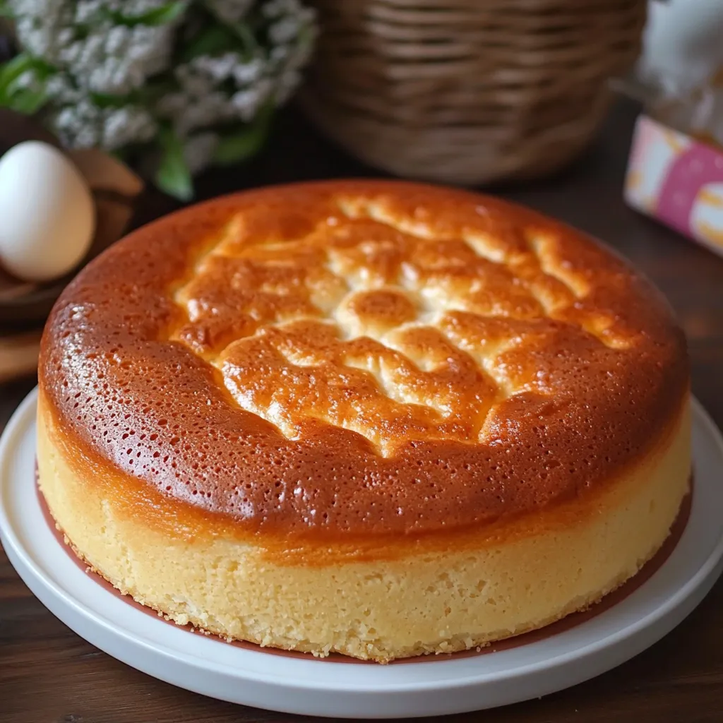 Pastel casero esponjoso servido en una mesa familiar