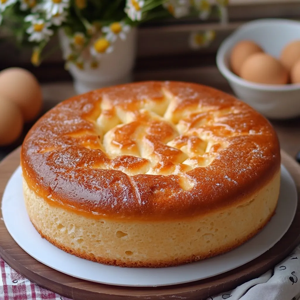 Pastel casero esponjoso servido en una mesa familiar