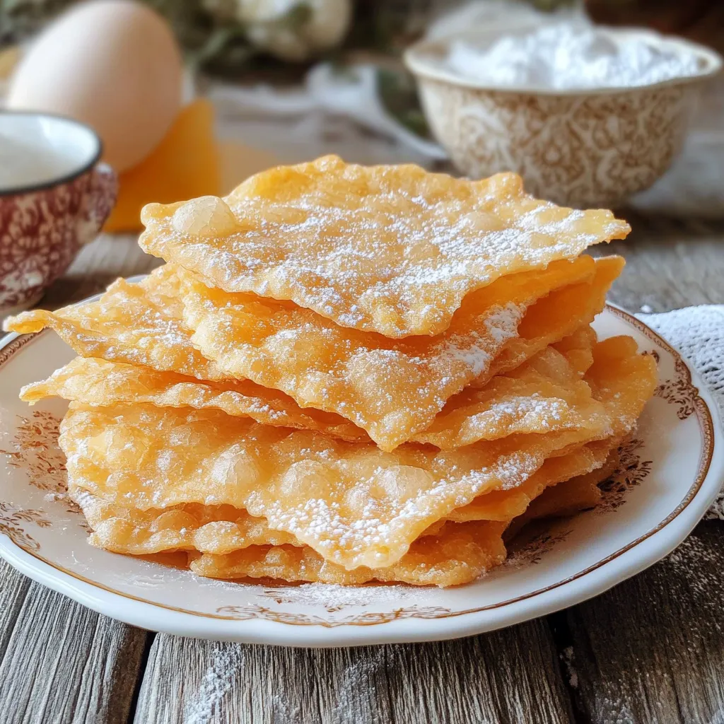 Plato de hojuelas tradicionales espolvoreadas con azúcar glas