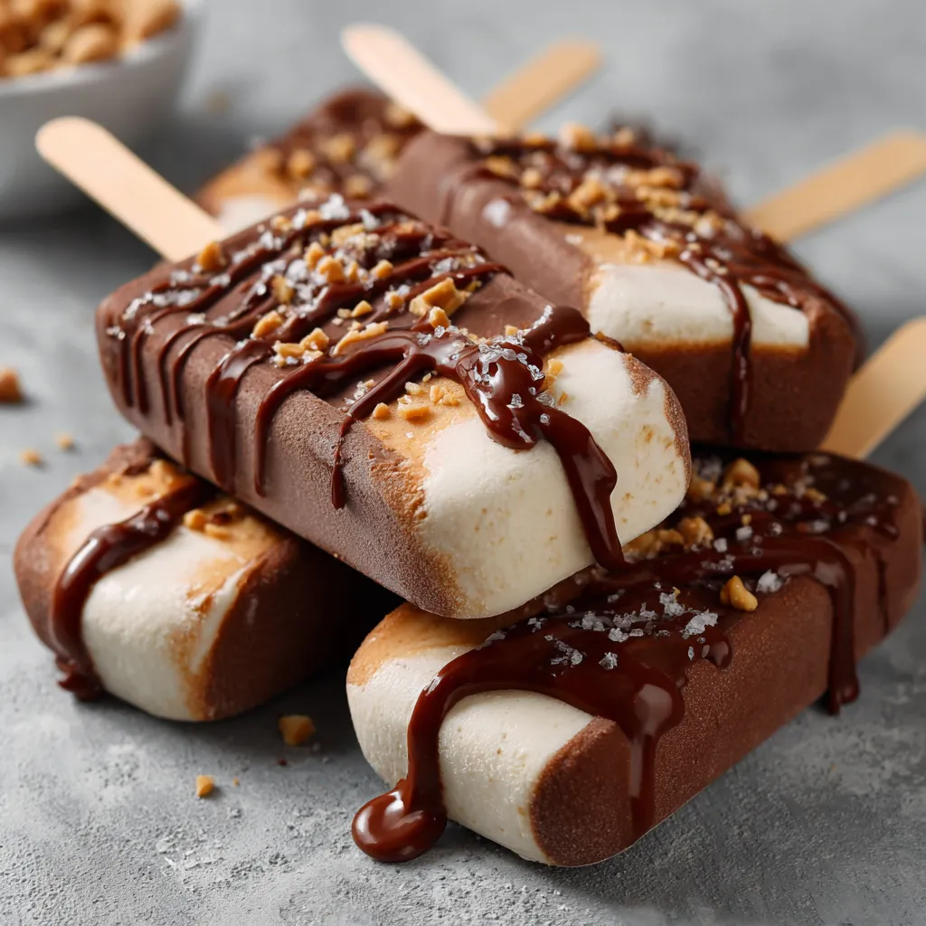 Paletas Magnum Caseras cubiertas con chocolate crujiente y decoradas con coco rallado
