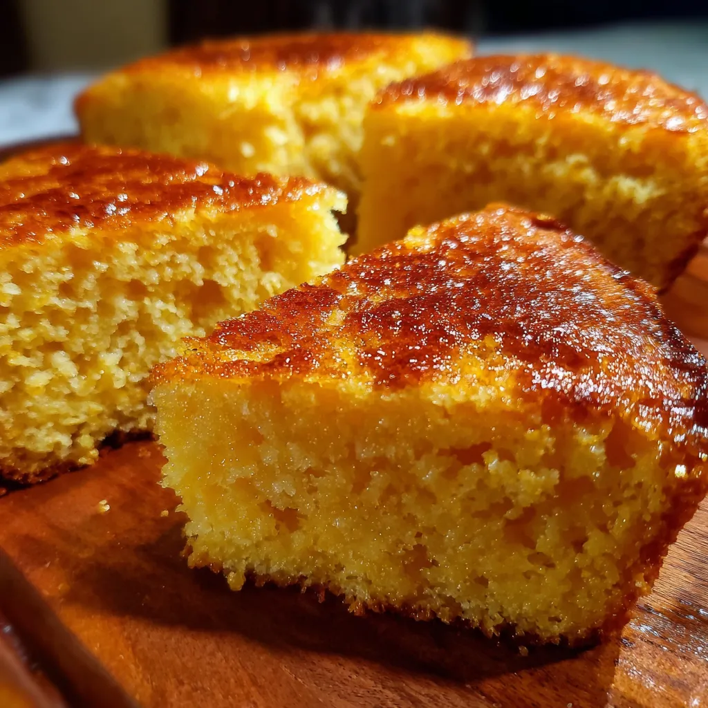 Pan de elote natural casero recién horneado sobre una rejilla