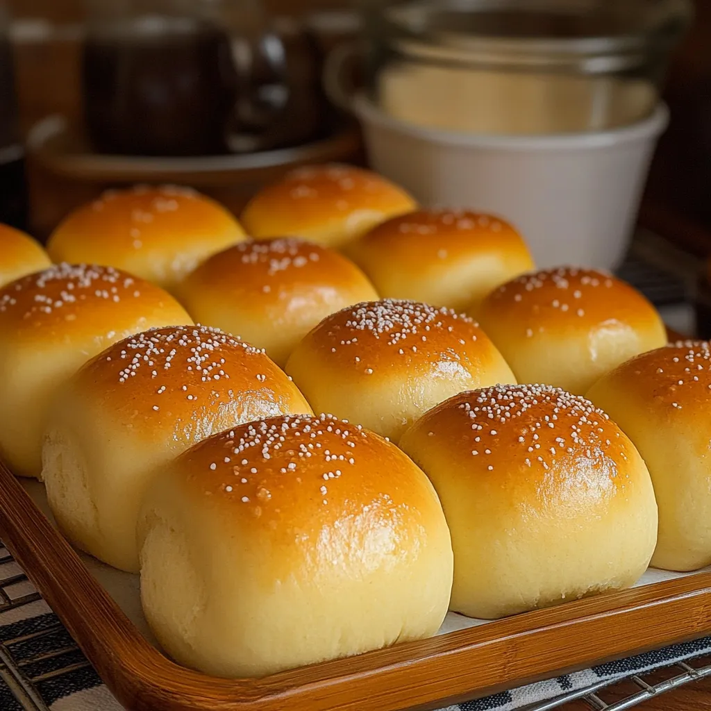 Panecillos de licuadora recién horneados sobre una bandeja de horno
