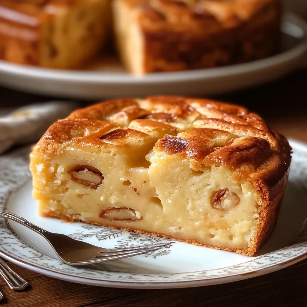 Pastel casero de la abuela decorado con nueces sobre una rejilla enfriadora