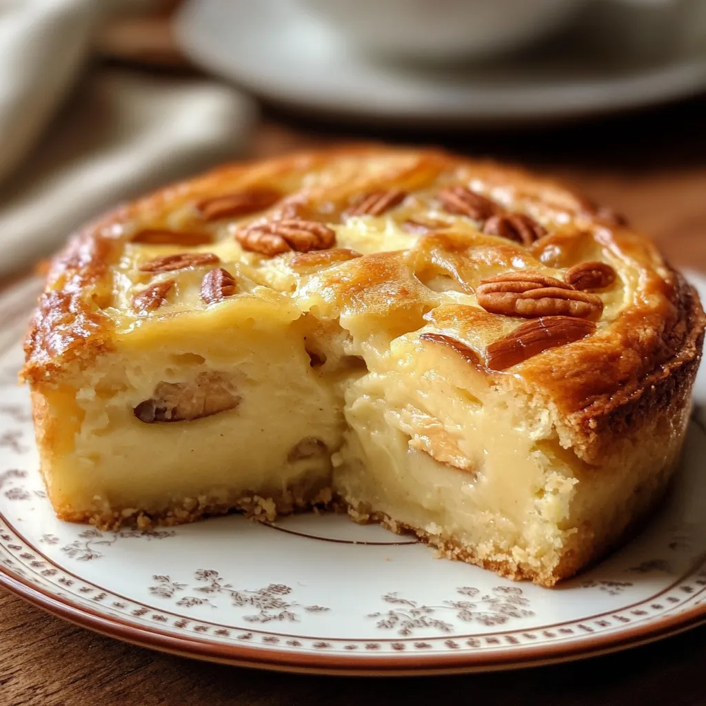 Pastel casero de la abuela decorado con nueces sobre una rejilla enfriadora