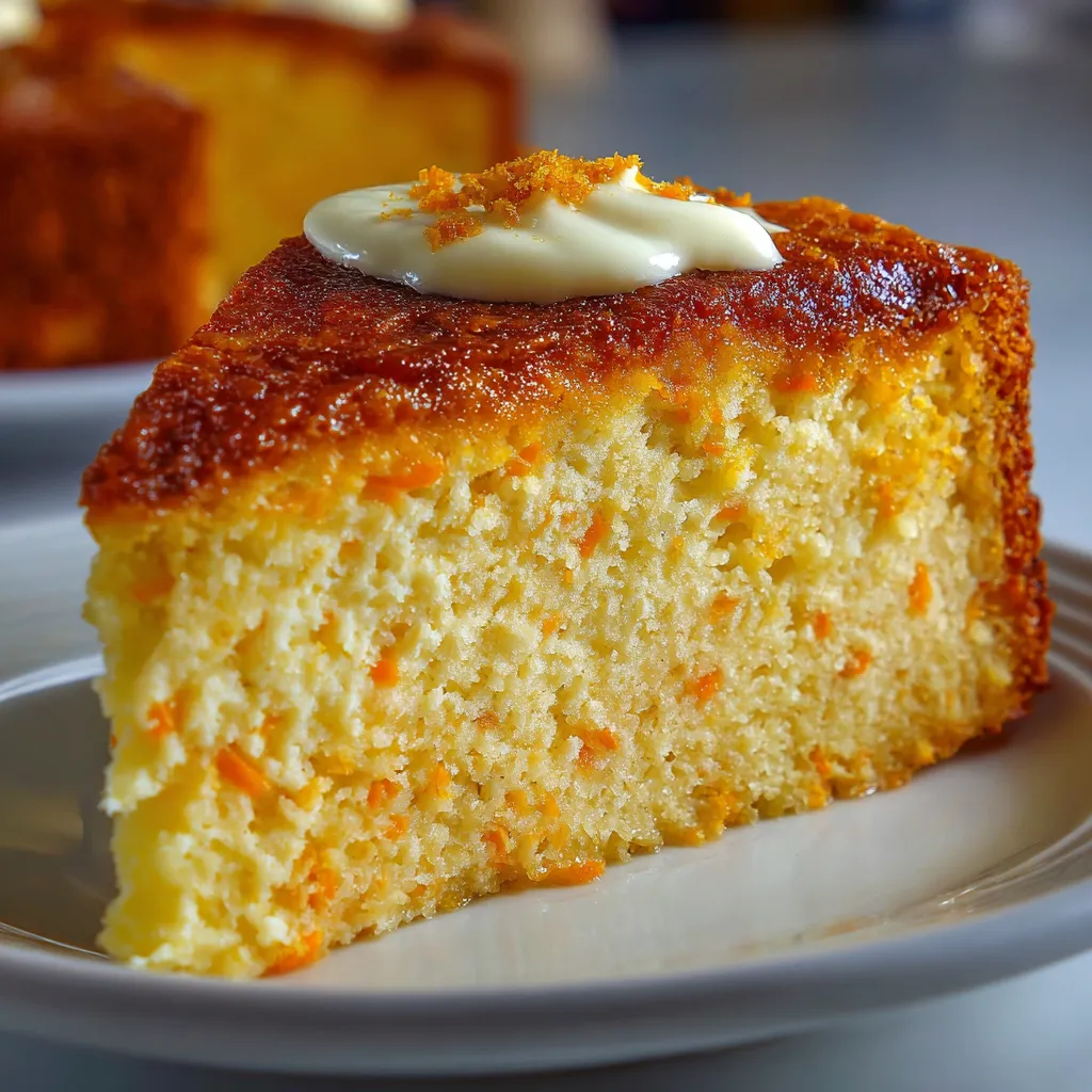 Pastel de zanahoria casero con glaseado de queso crema servido en un plato blanco