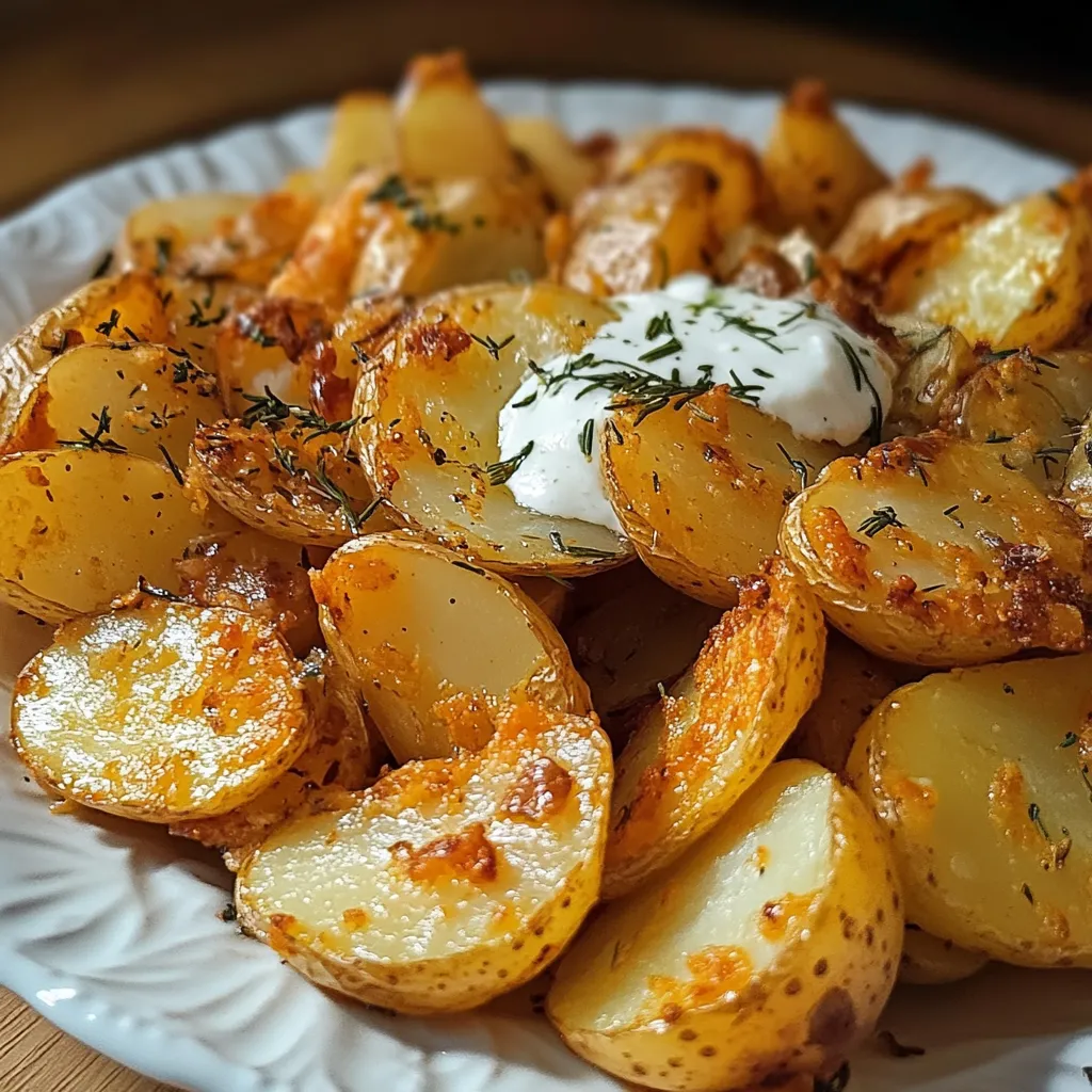 Plato de Patatas Arrieras con alioli casero, gambas al ajillo y perejil fresco