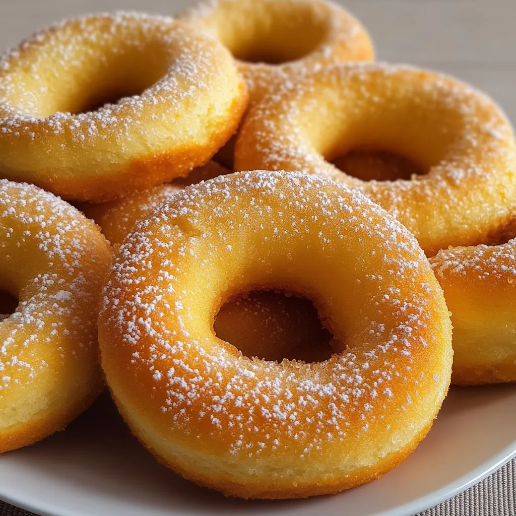 Rosquillas de naranja caseras doradas y rebozadas en azúcar sobre papel absorbente