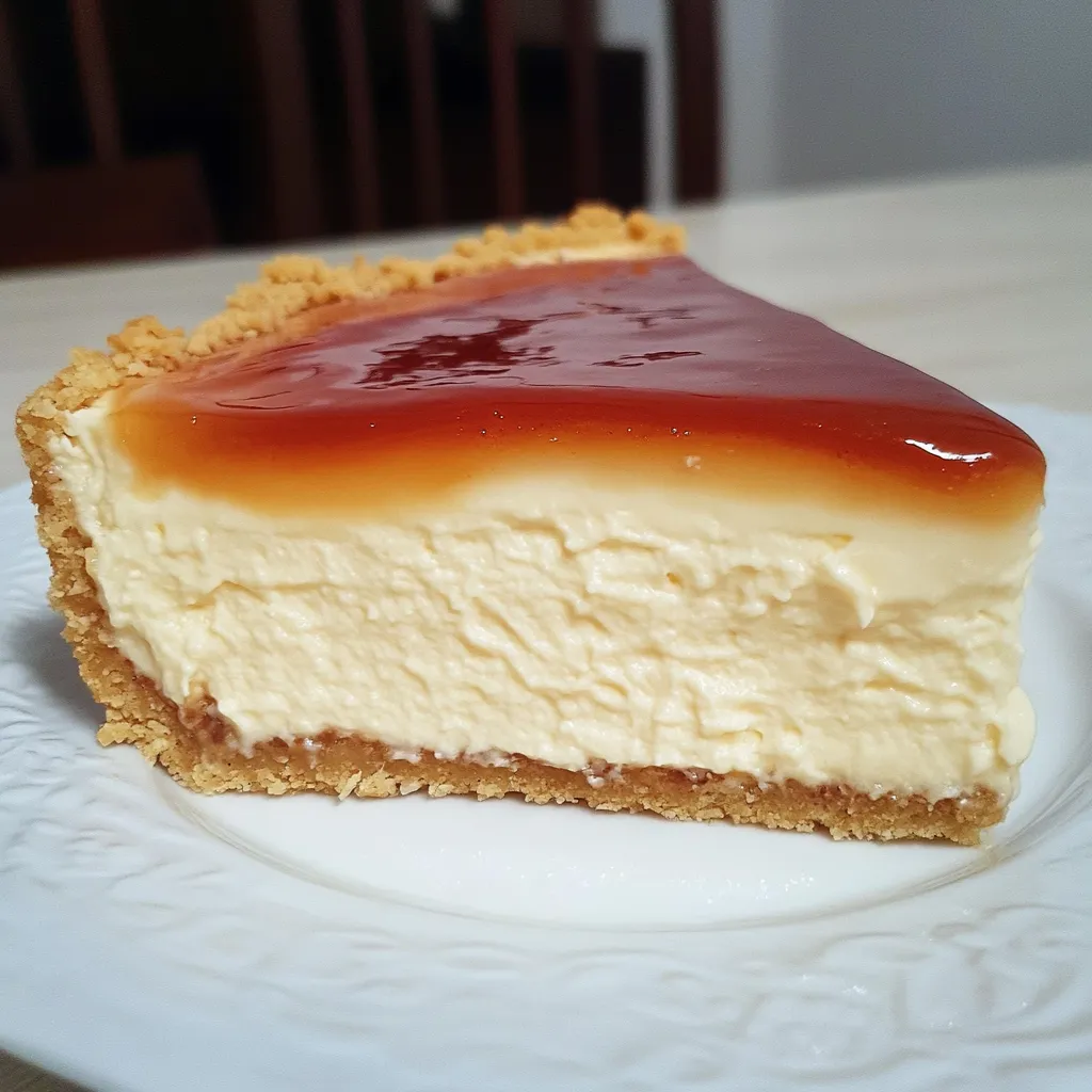 Tarta de queso sin horno ni gelatina sobre plato blanco decorada con frutas frescas
