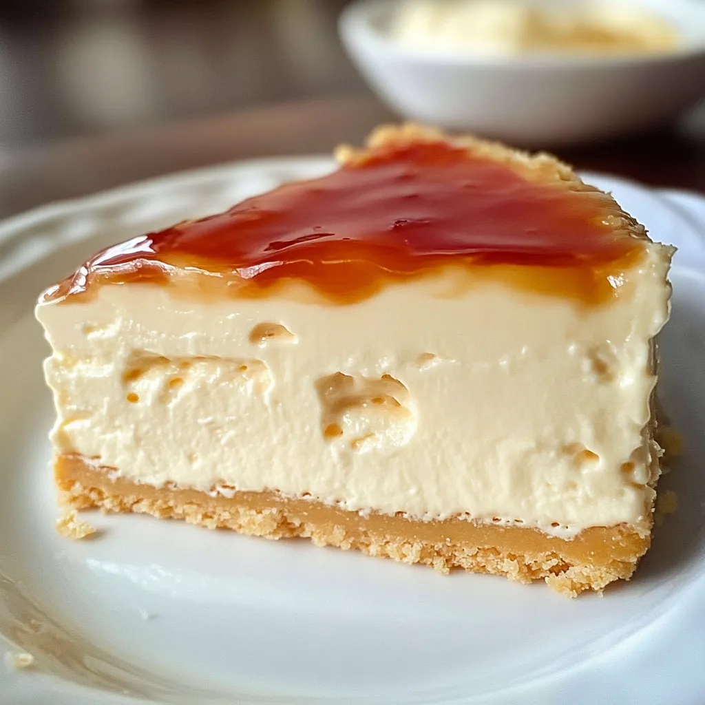 Tarta de queso sin horno ni gelatina sobre plato blanco decorada con frutas frescas