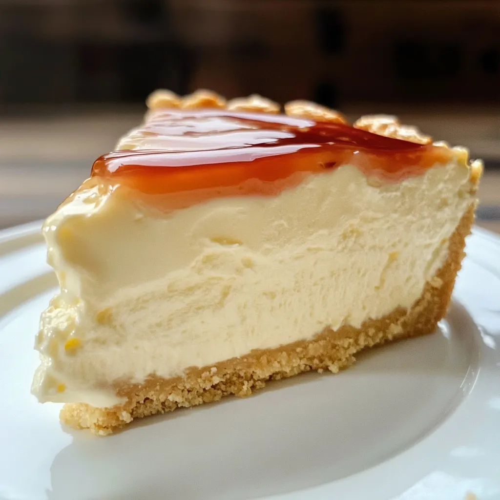 Tarta de queso sin horno ni gelatina sobre plato blanco decorada con frutas frescas