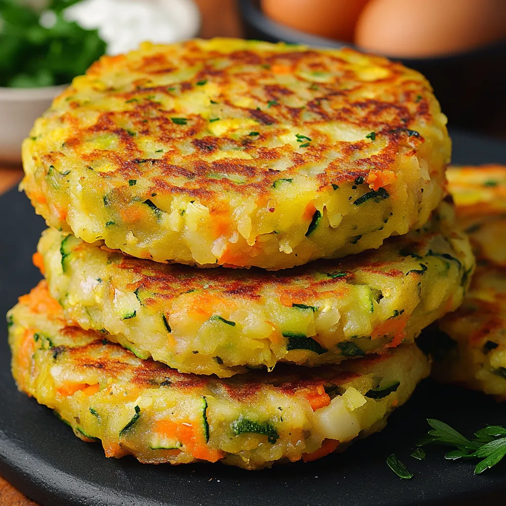 Torrejas de verduras recién fritas servidas sobre papel absorbente
