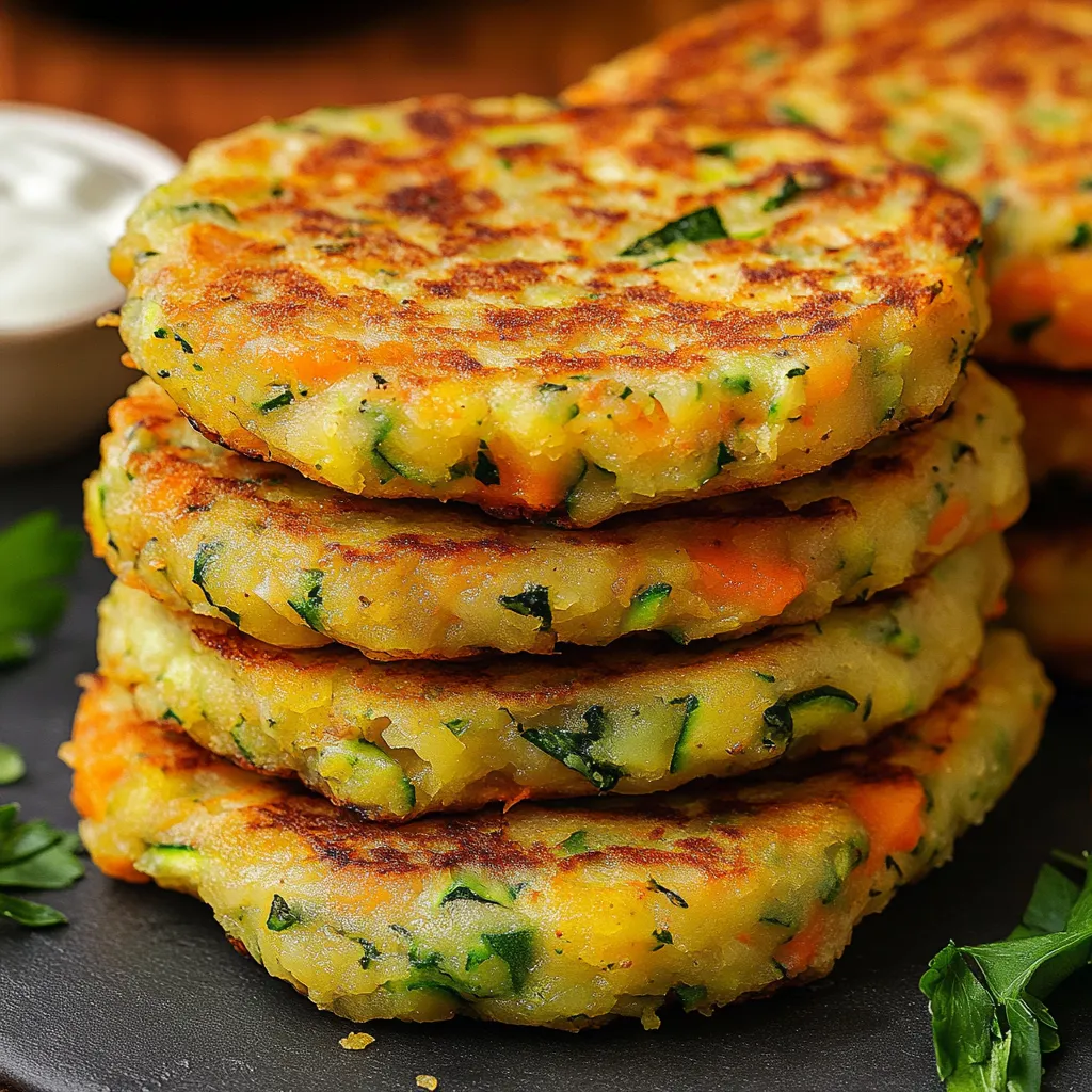 Torrejas de verduras recién fritas servidas sobre papel absorbente