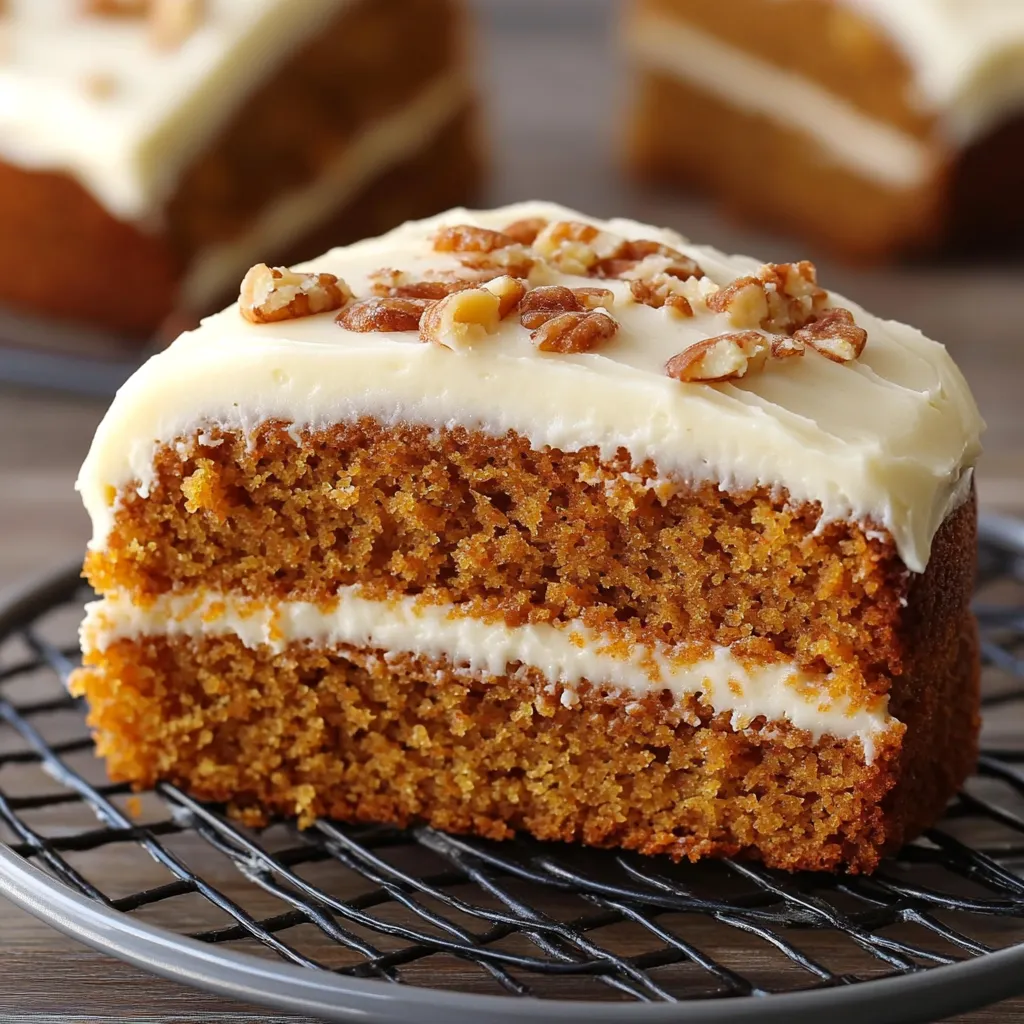 Torta de zanahoria casera cubierta con frosting de queso crema sobre una bandeja de madera