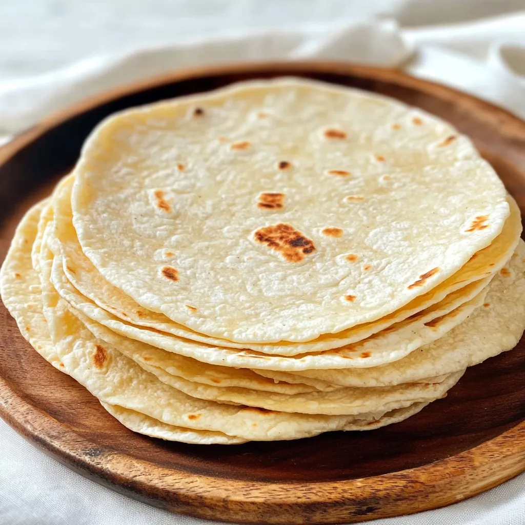 Tortilla de harina de almendra keto cocinada en sartén, lista para servir