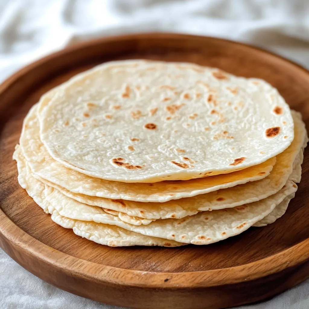 Tortilla de harina de almendra keto cocinada en sartén, lista para servir