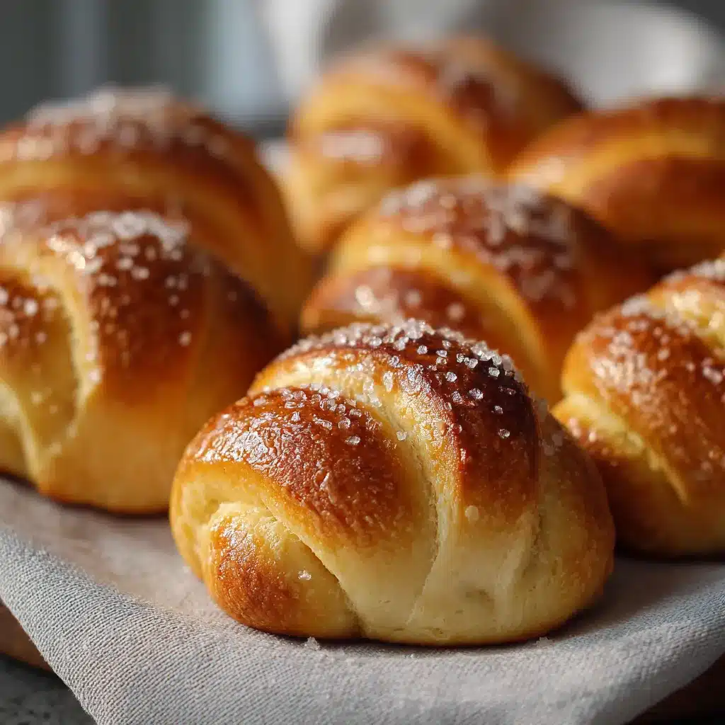 Bollos dulces recién horneados espolvoreados con azúcar