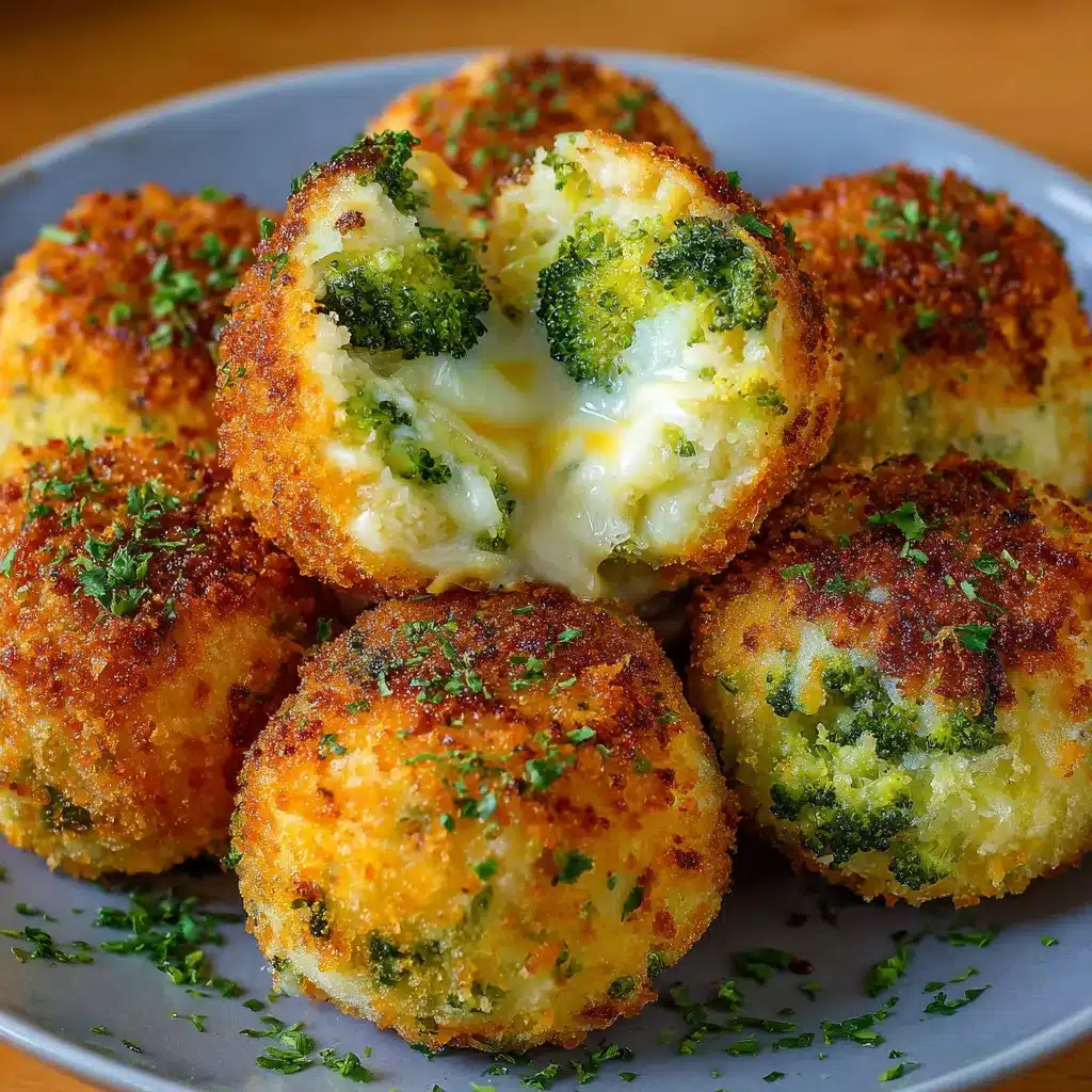 Croquetas de brócoli y queso al horno doradas en bandeja