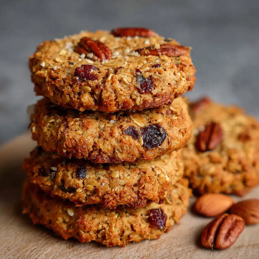 Galletas de avena saludables recién horneadas en una bandeja