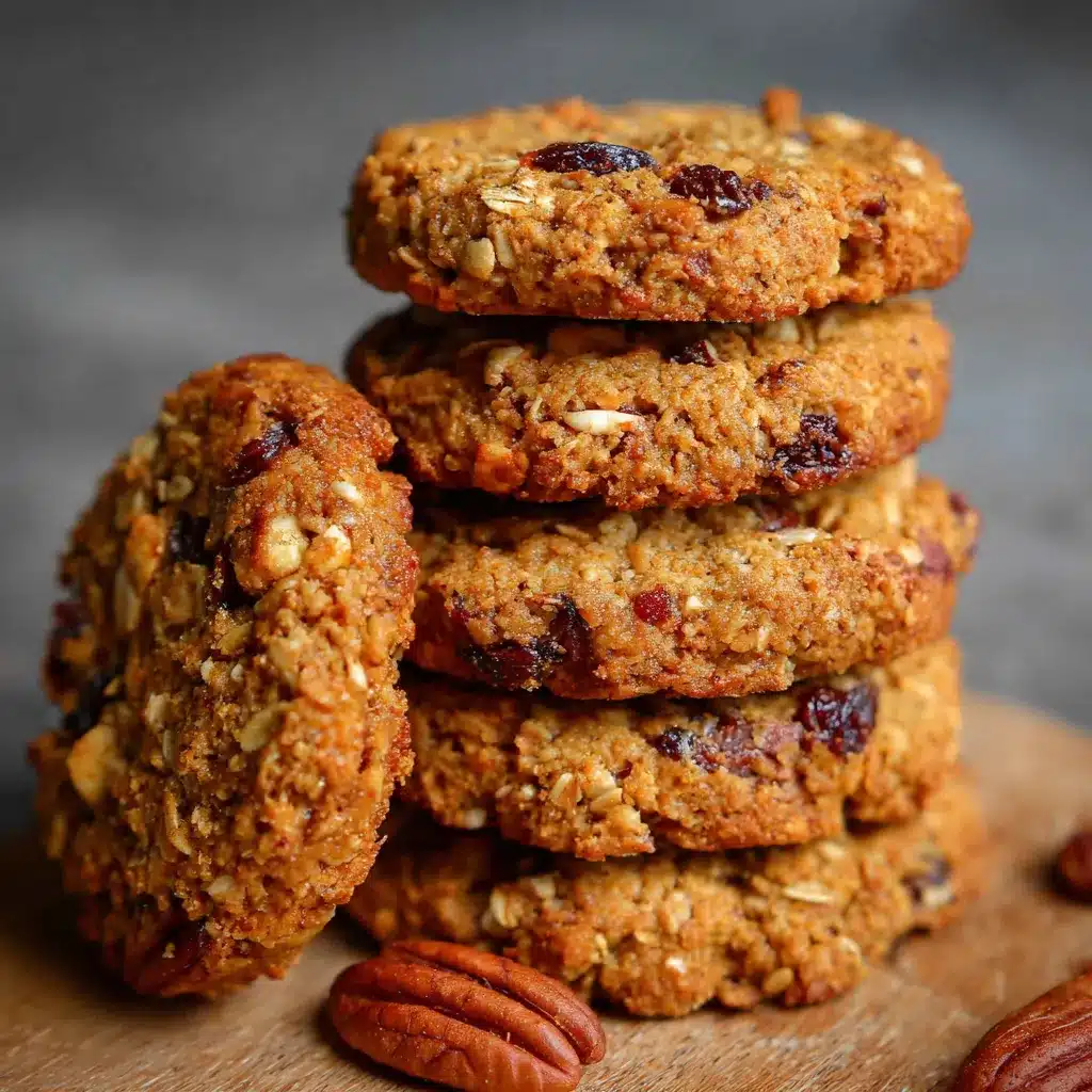 Galletas de avena saludables recién horneadas en una bandeja