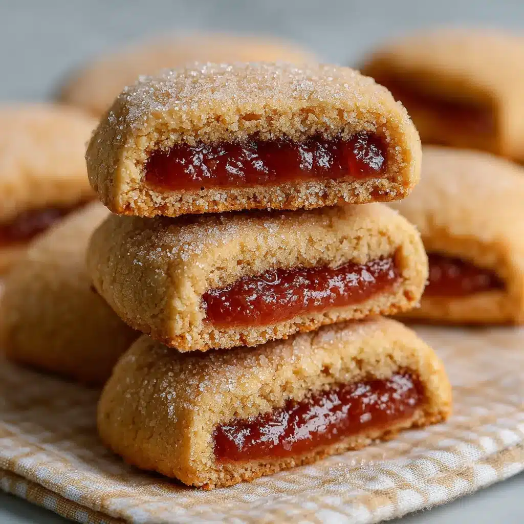 Galletitas de guayaba caseras doradas y crujientes con relleno dulce