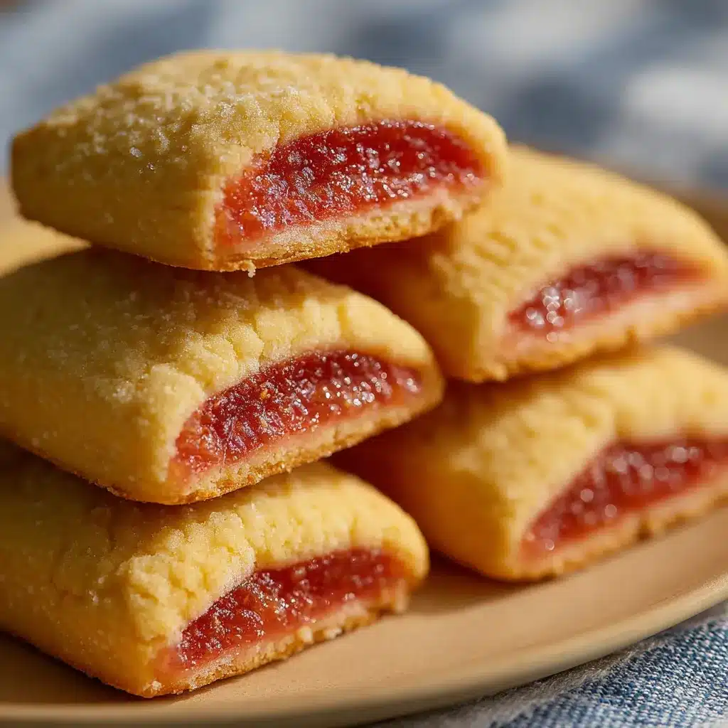 Galletitas de guayaba caseras doradas y crujientes con relleno dulce