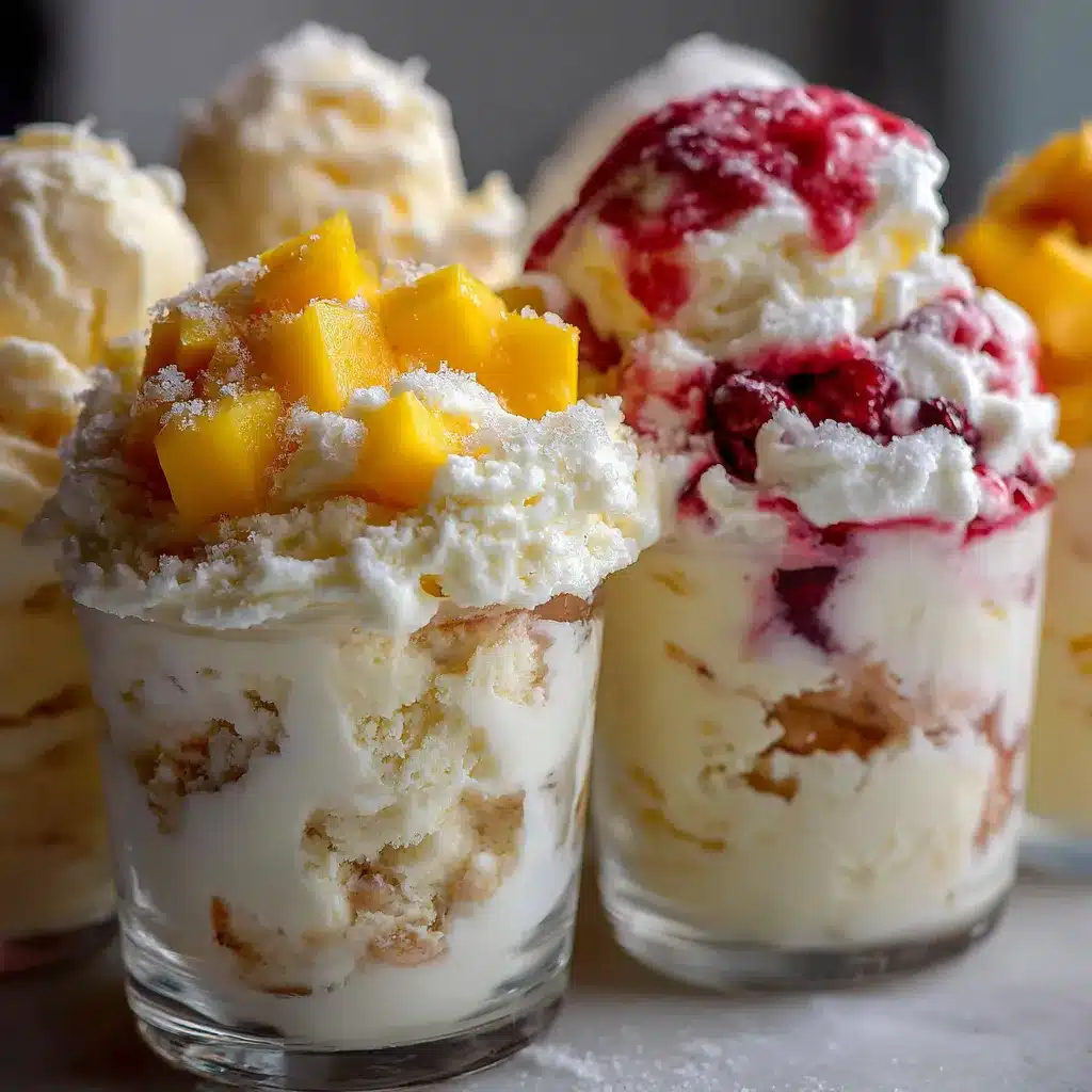 Helados gourmet caseros en bolsitas, cremosos y con trozos de fruta fresca