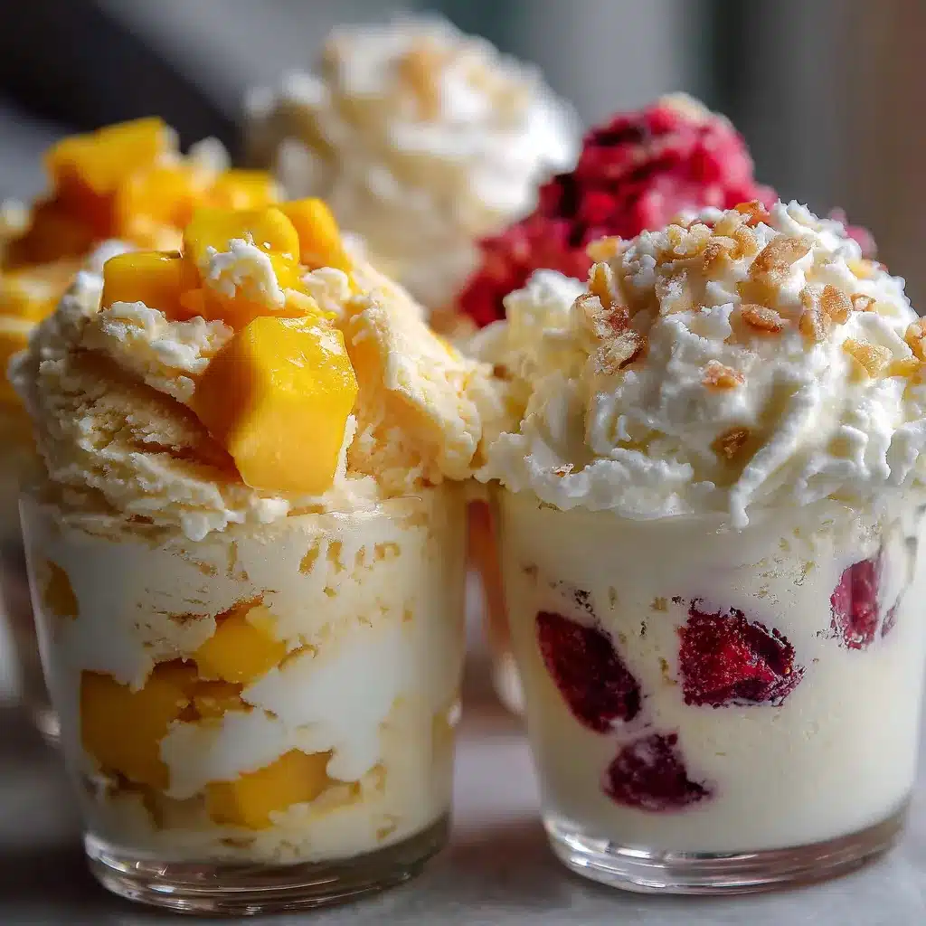 Helados gourmet caseros en bolsitas, cremosos y con trozos de fruta fresca