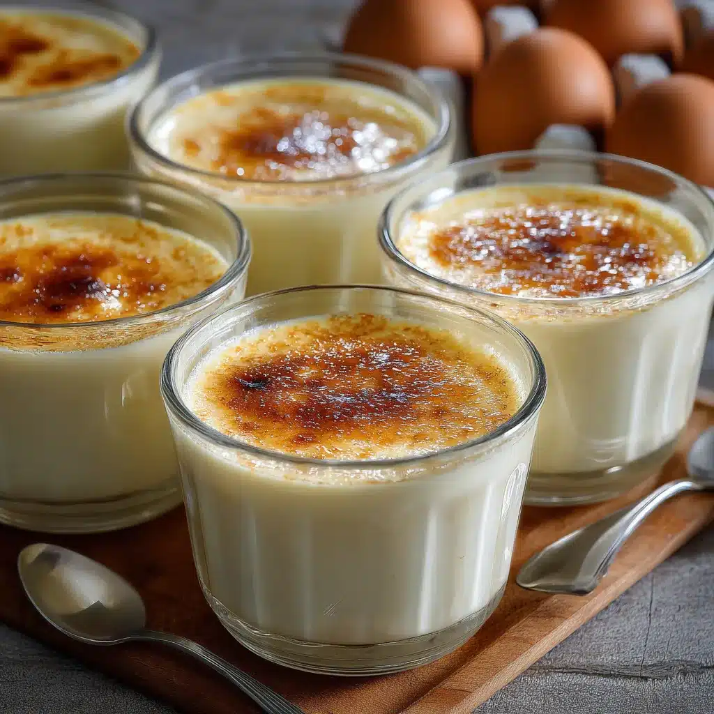 Leche asada cremosa servida en un molde individual con superficie dorada
