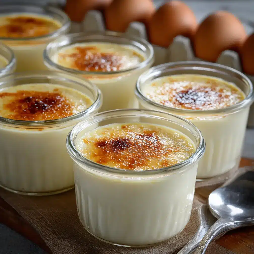 Leche asada cremosa servida en un molde individual con superficie dorada