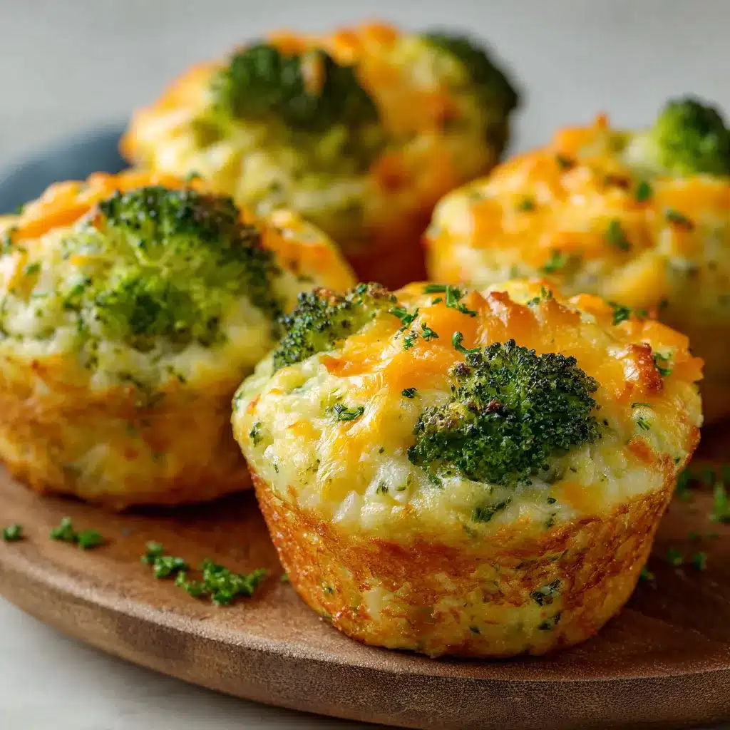 Muffins salados de brócoli y zanahoria recién horneados en una bandeja
