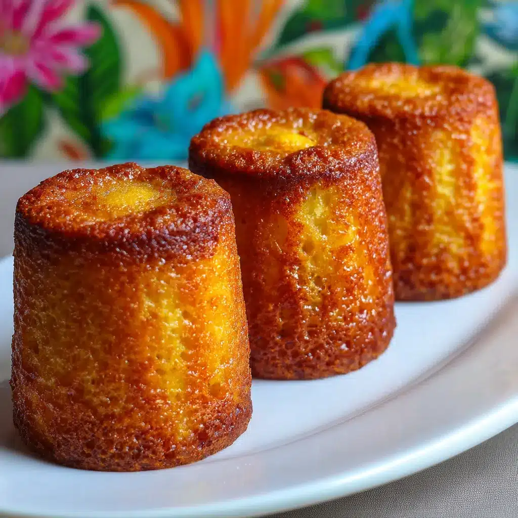 Pastel de naranja esponjoso recién horneado sobre una mesa de madera