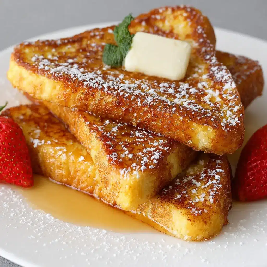 Pan Tostado Francés servido con frutas frescas y un toque de miel en un plato blanco