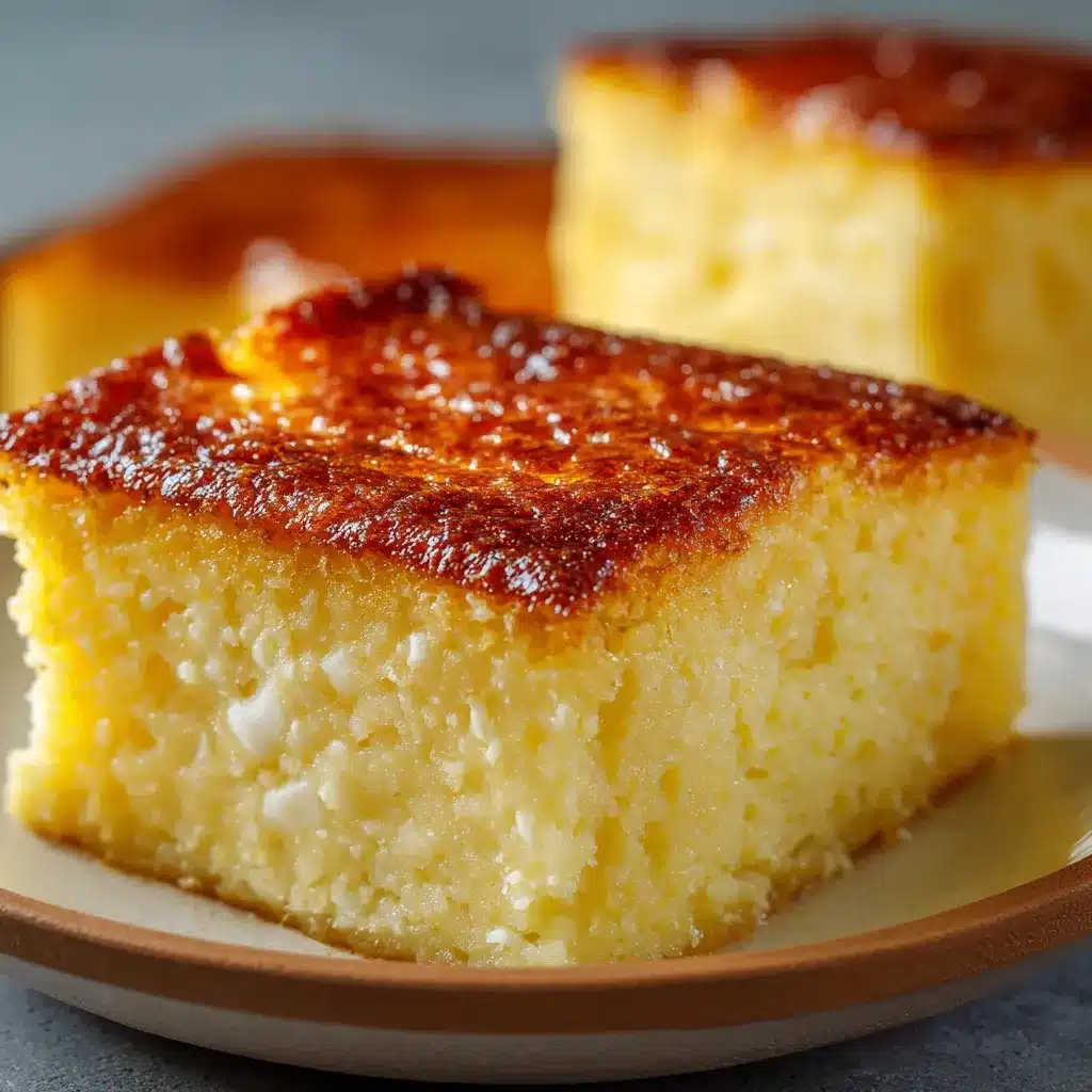 Pastel cremoso casero con textura suave en un plato blanco